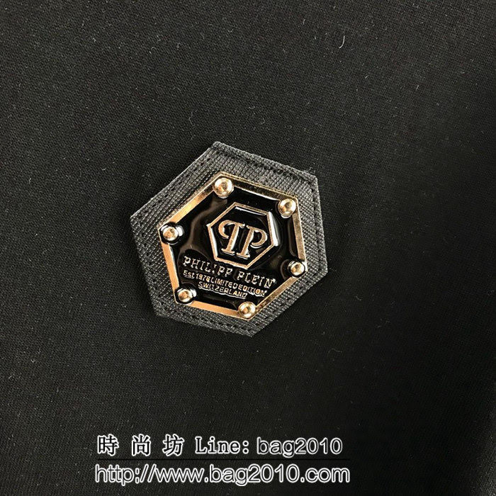 PP 19ss早春新款 後背3種不同顏色的燙鑽 絲光棉短袖 男女同款 ydi1981